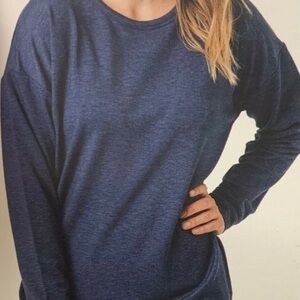 Tuff Athletics Pullover Athletic Top Stretch Smoke Blue Size Lg Made in Canada
